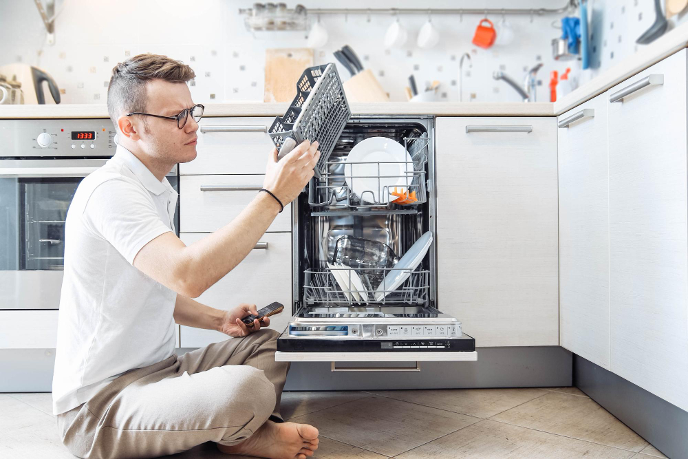 Step 4: Use vinegar and baking soda to unclog the dishwasher